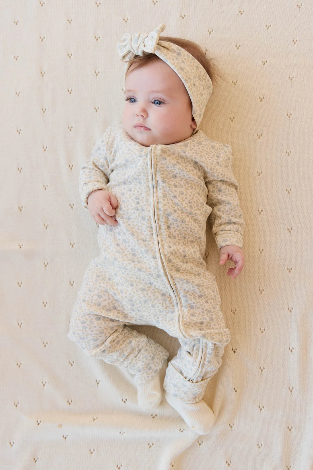 Jamie Kay Organic Cotton Frankie One Piece - Elodie Whisper White