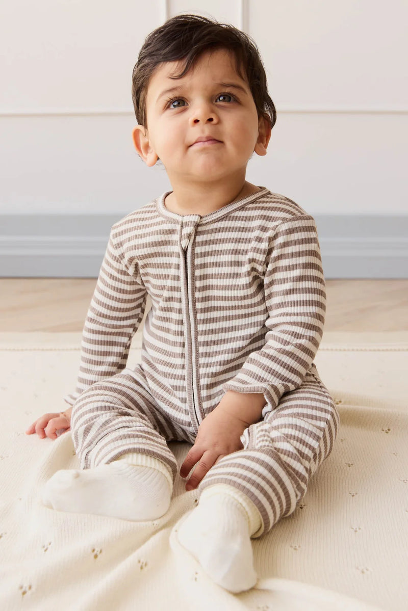 Jamie Kay Organic Cotton Modal Gracelyn one piece- Narrow Stripe