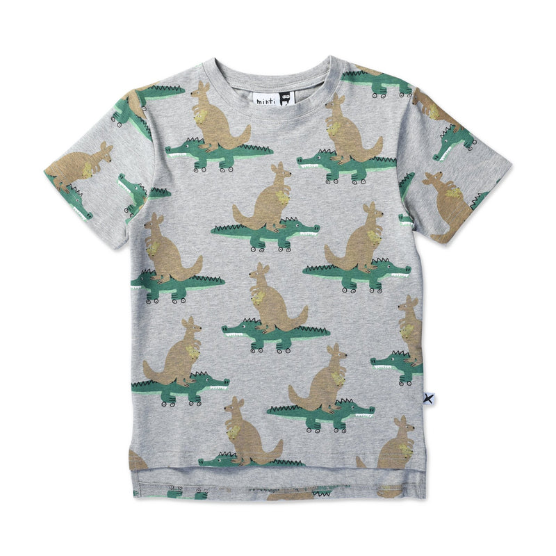 Minti croc riders tee grey marle