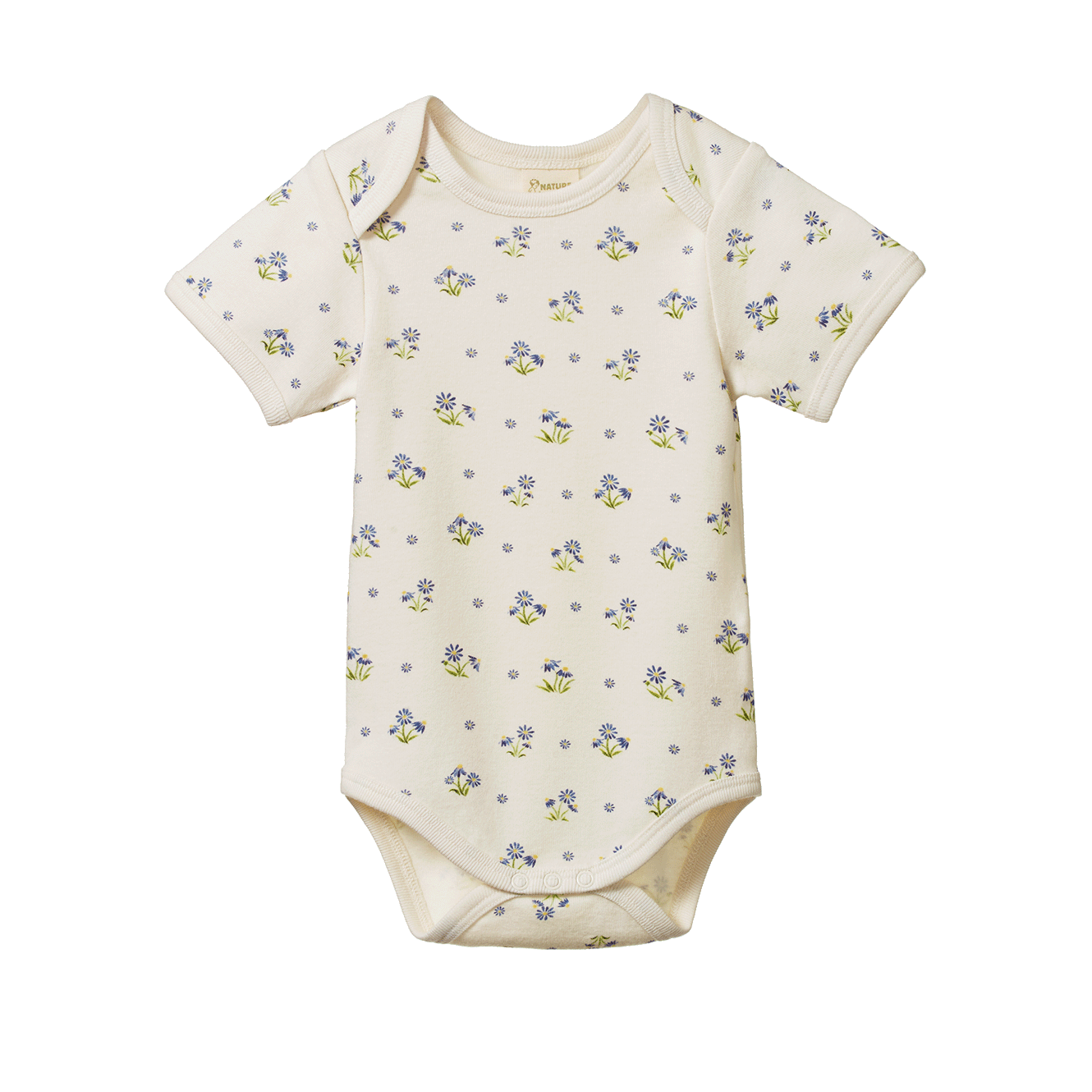 Nature Baby Short Sleeve Bodysuit Daisy Daze Print in Multi