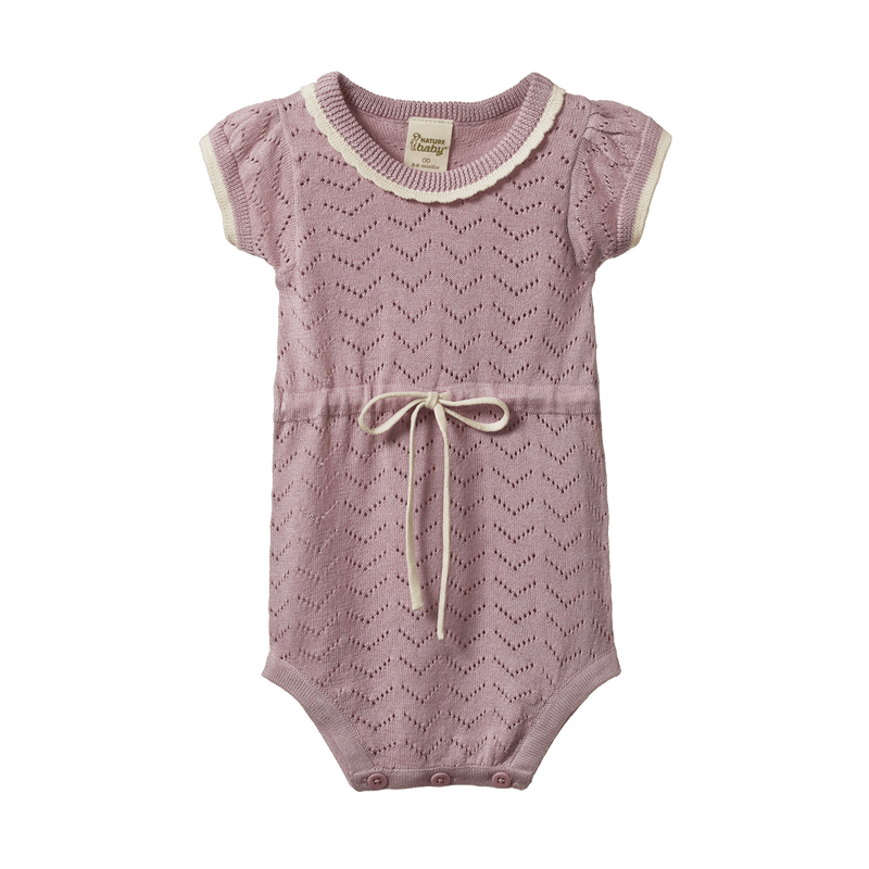Nature Baby Lottie Suit Lilac Pointelle in Purple