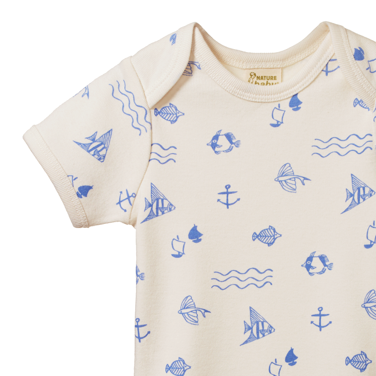 Nature Baby Short Sleeve Bodysuit Atlantic Print in Multi