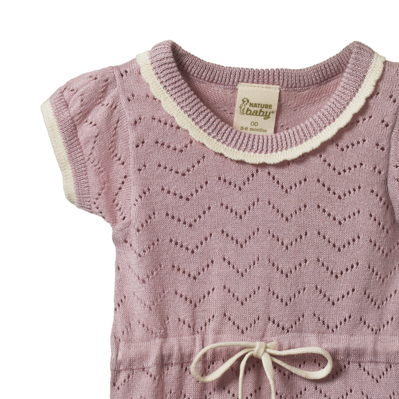 Nature Baby Lottie Suit Lilac Pointelle in Purple