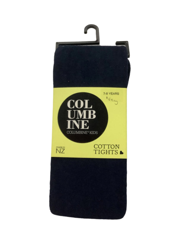 Columbine cotton tights in Navy