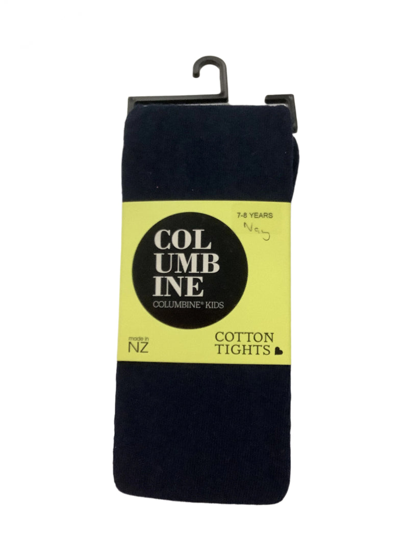 Columbine cotton tights in Navy