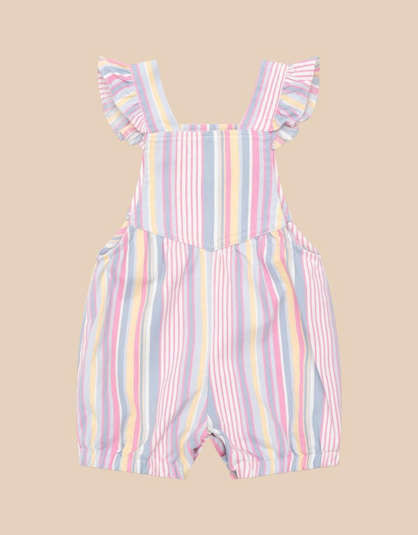 Huxbaby Rainbow Stripe Bubble Onesie Rainbow Stripe in Multi
