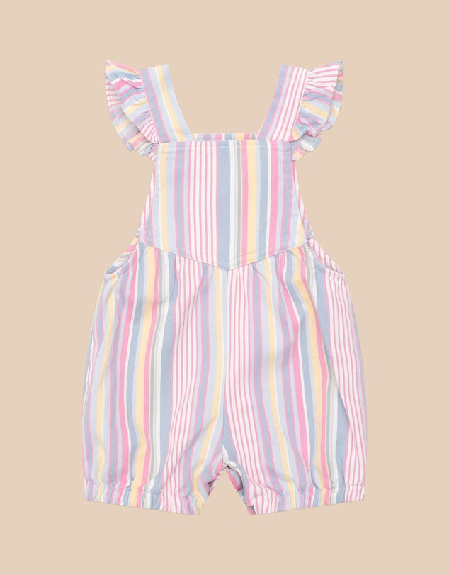 Huxbaby Rainbow Stripe Bubble Onesie Rainbow Stripe in Multi