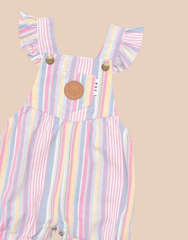 Huxbaby Rainbow Stripe Bubble Onesie Rainbow Stripe in Multi