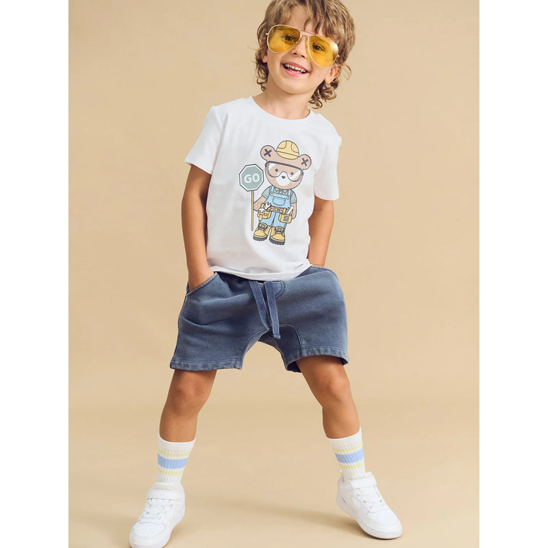 Huxbaby Roadworks Hux T-Shirt in White