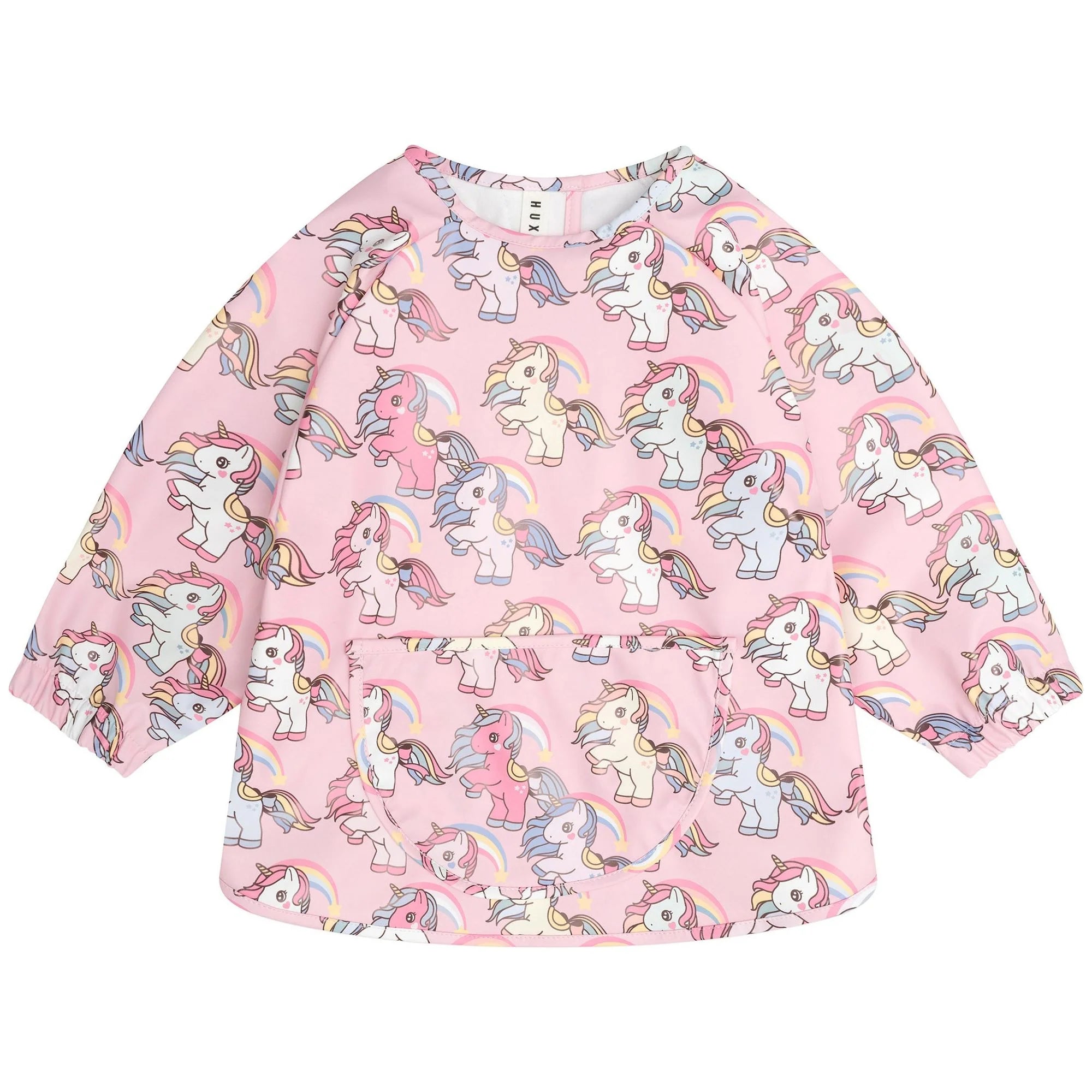 Huxbaby Rainbow Unicorn Smock Candy in Multi