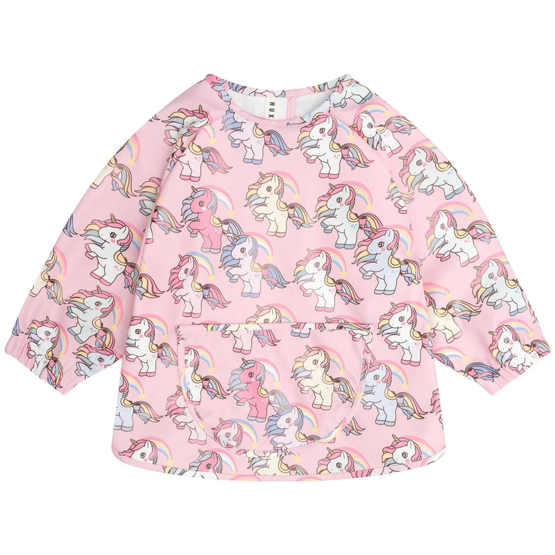 Huxbaby Rainbow Unicorn Smock Candy in Multi