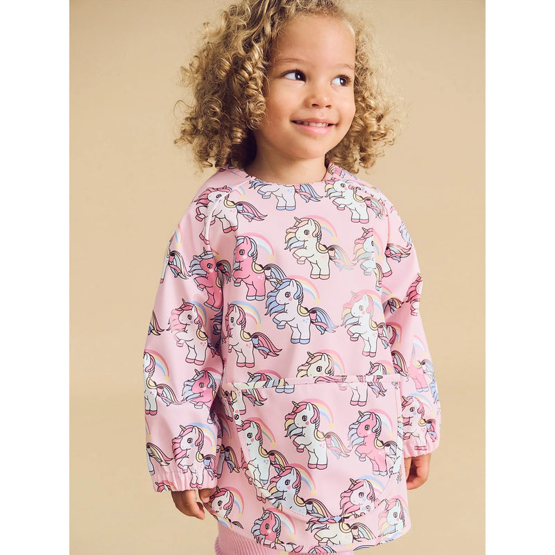 Huxbaby Rainbow Unicorn Smock Candy in Multi
