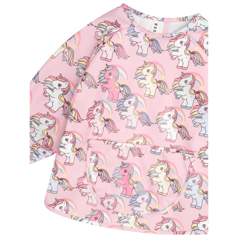 Huxbaby Rainbow Unicorn Smock Candy in Multi