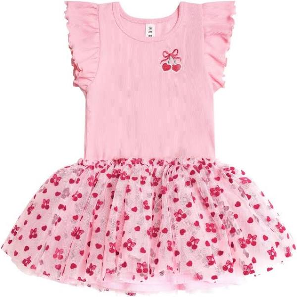 Huxbaby cherrie pie rib tulle dress in pink