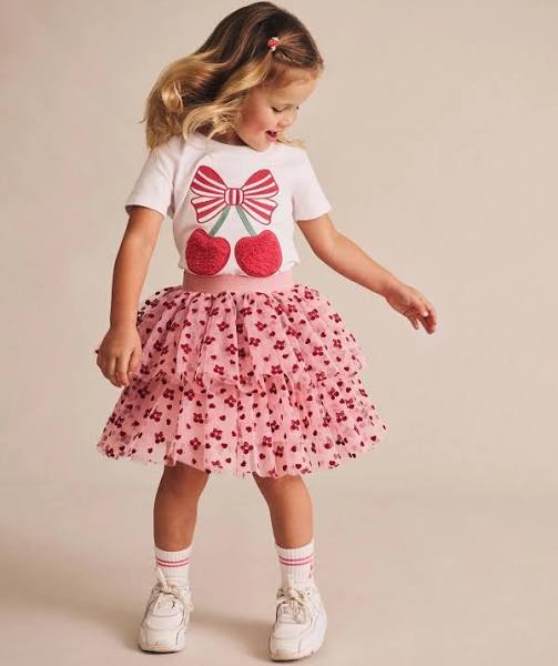 Huxbaby cherry pie tulle skirt