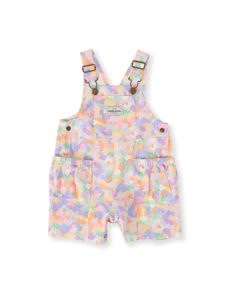 Goldie & Ace pastel bouquet burton pocket overalls