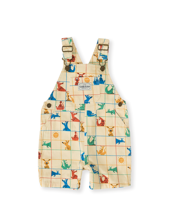 Goldie & Ace hopscotch  burton short leg denim overalls