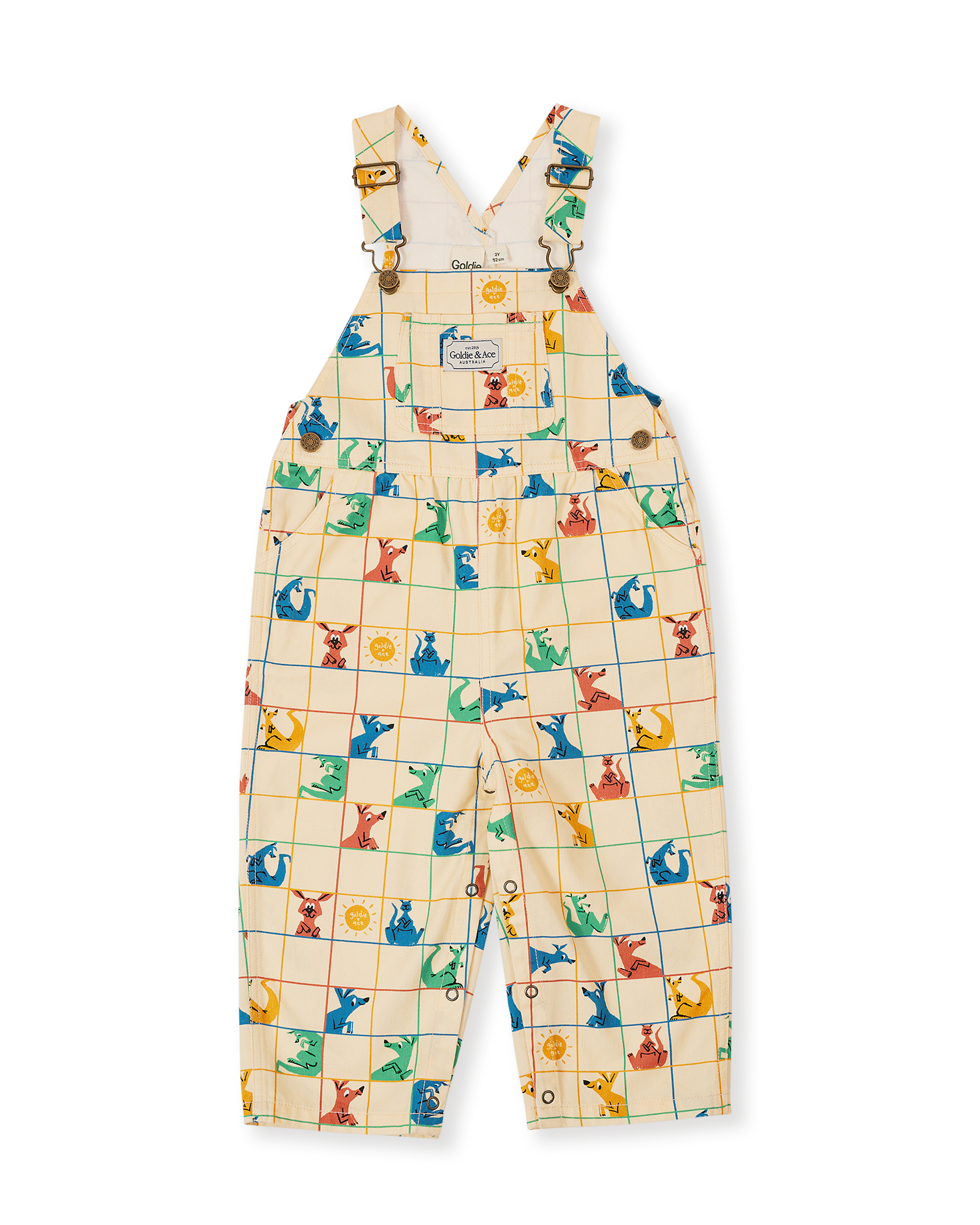 Goldie & Ace hopscotch Austin long leg denim overalls