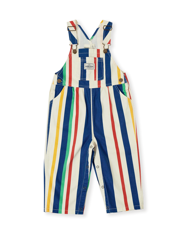 Goldie & Ace 90’s bold stripe Austin denim overalls