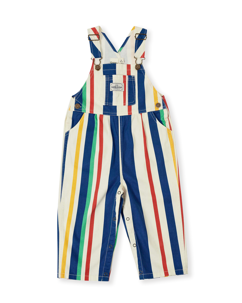 Goldie & Ace 90’s bold stripe Austin denim overalls