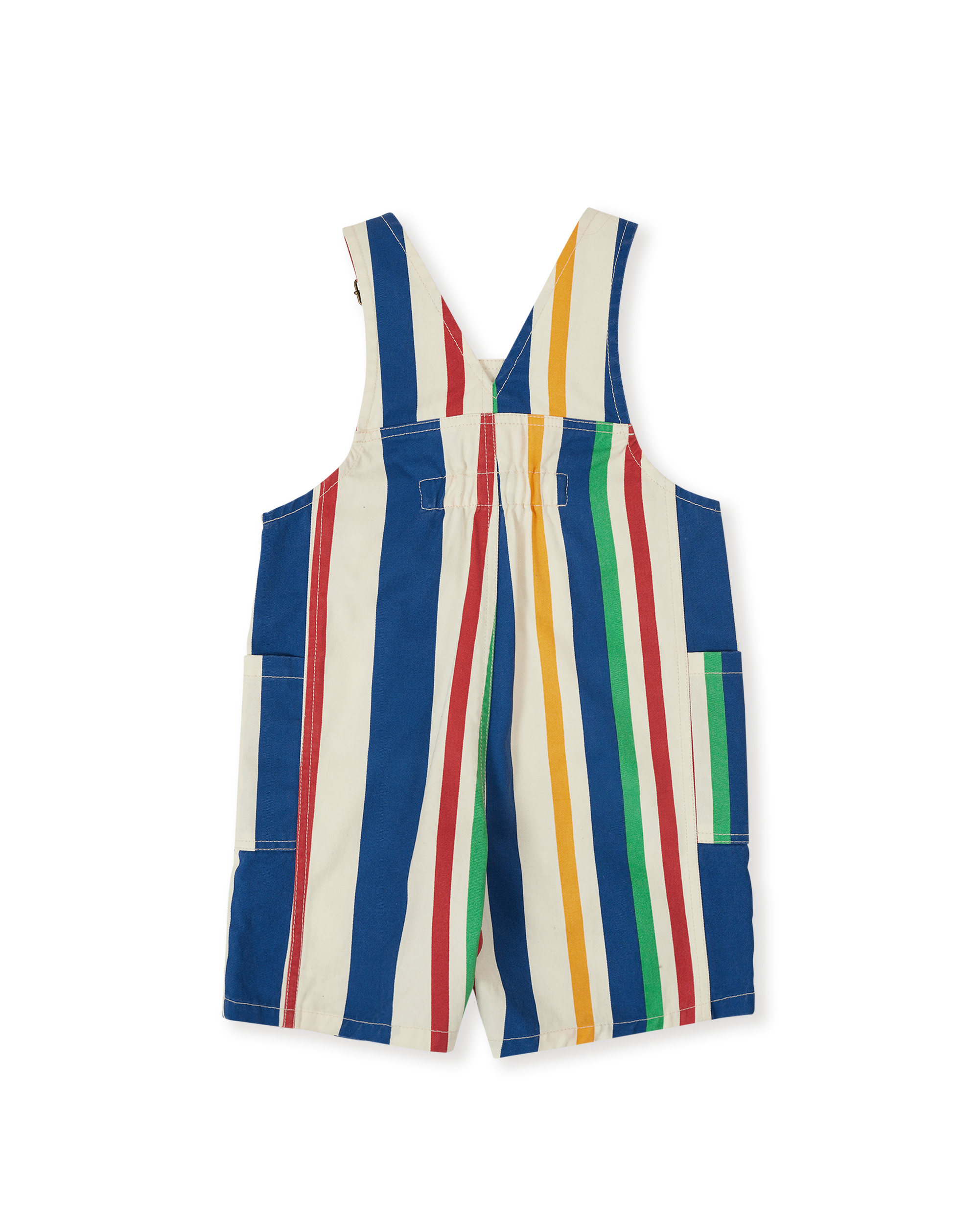 Goldie & Ace 90’s bold stripe burton short leg denim pocket overalls