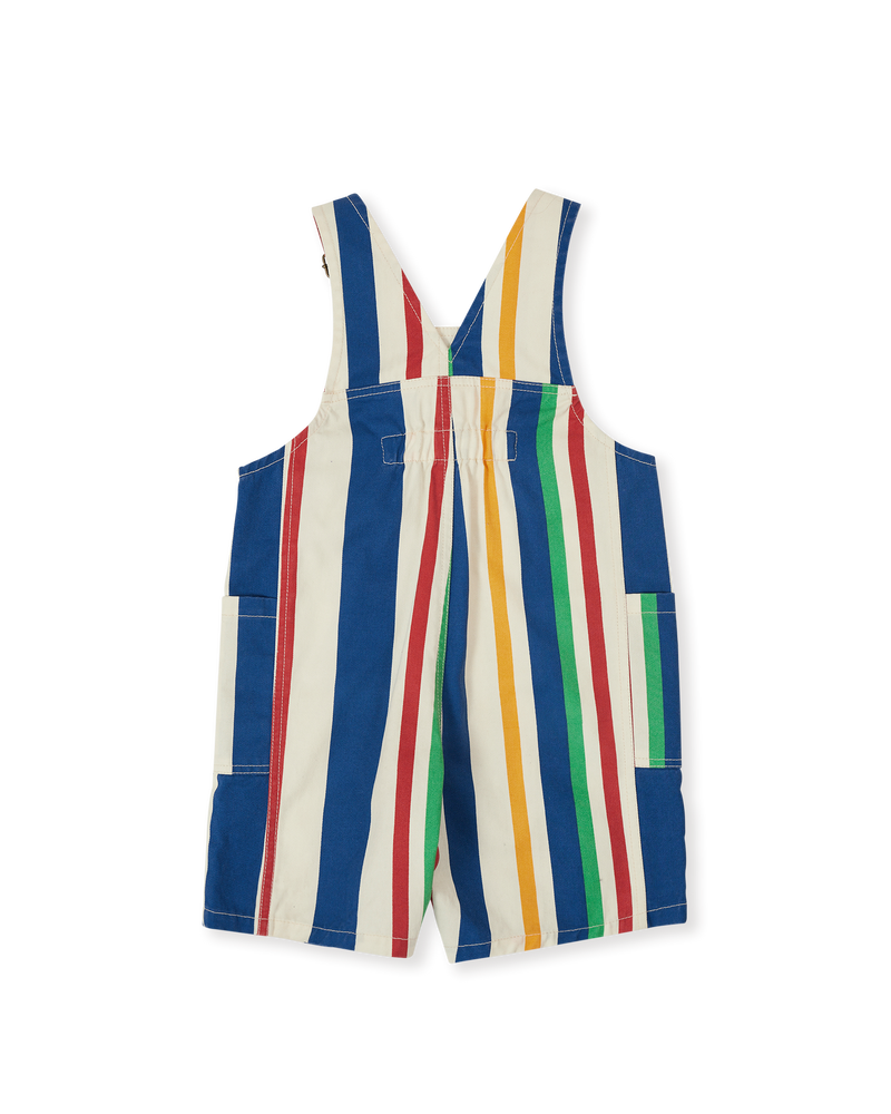 Goldie & Ace 90’s bold stripe burton short leg denim pocket overalls