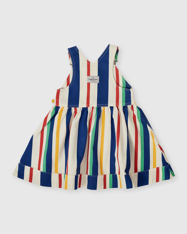 Goldie & Ace 90’s bold stripe heidi denim pinafore dress