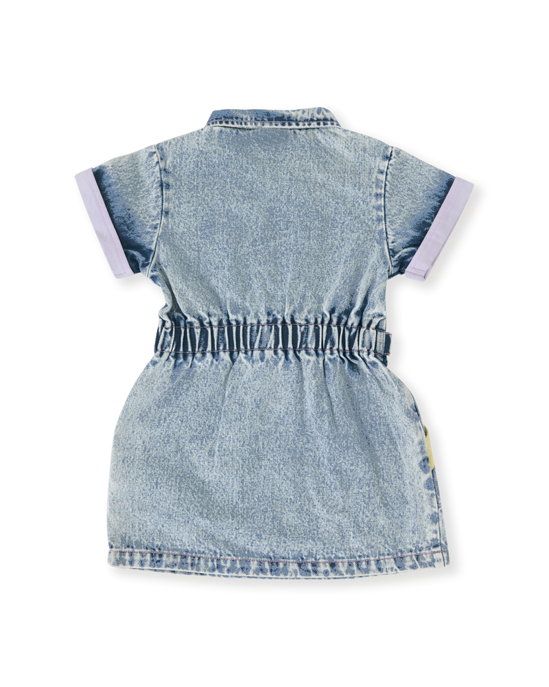Goldie & Ace pastel pop piper denim belted dress