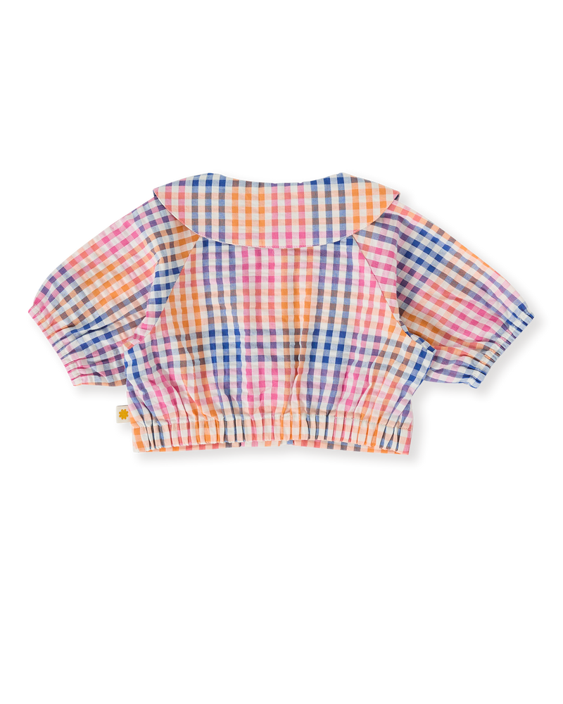 Goldie + Ace rainbow gingham Beatrice blouse