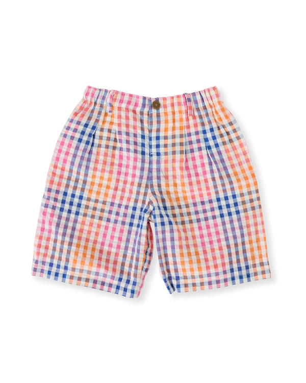 Goldie & Ace rainbow gingham Kirby relaxed shorts