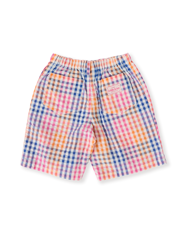 Goldie & Ace rainbow gingham Kirby relaxed shorts