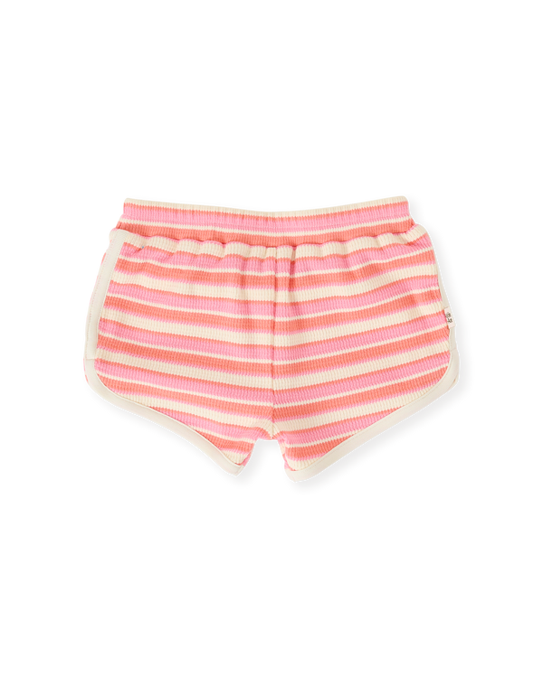 Goldie & Ace watermelon stripe shorts in pink and peach