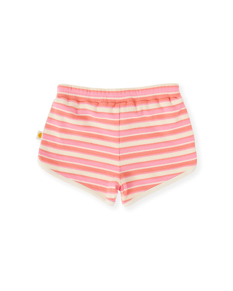Goldie & Ace watermelon stripe shorts in pink and peach