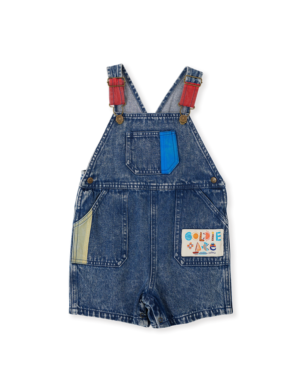 Goldie & Ace primary pop Burton denim overalls