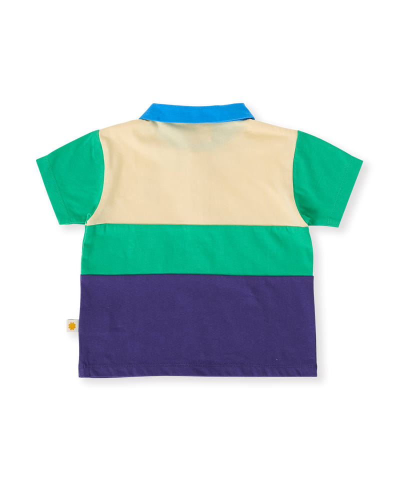 Goldie + Ace Lewis colour block polo shirt