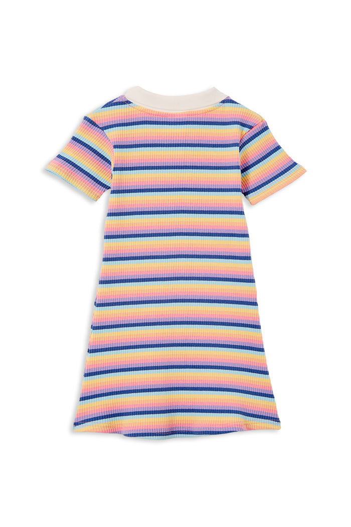 Milky Multi Stripe Rib Dress Multi Stripe in Multi