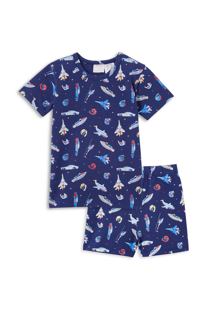Milky Jetsetter Pyjamas Navy in Multi
