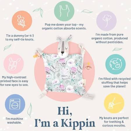 Kippins Organic Cotton Cuddle Blankie - Banjo