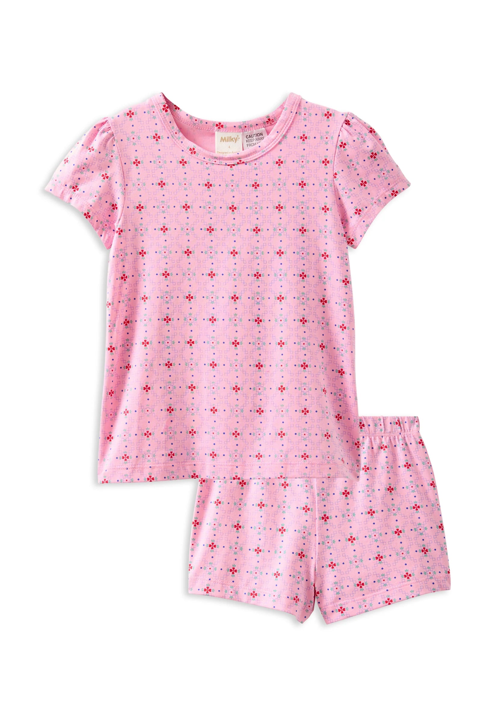 Milky Fleur Pyjamas in Pink  2-7