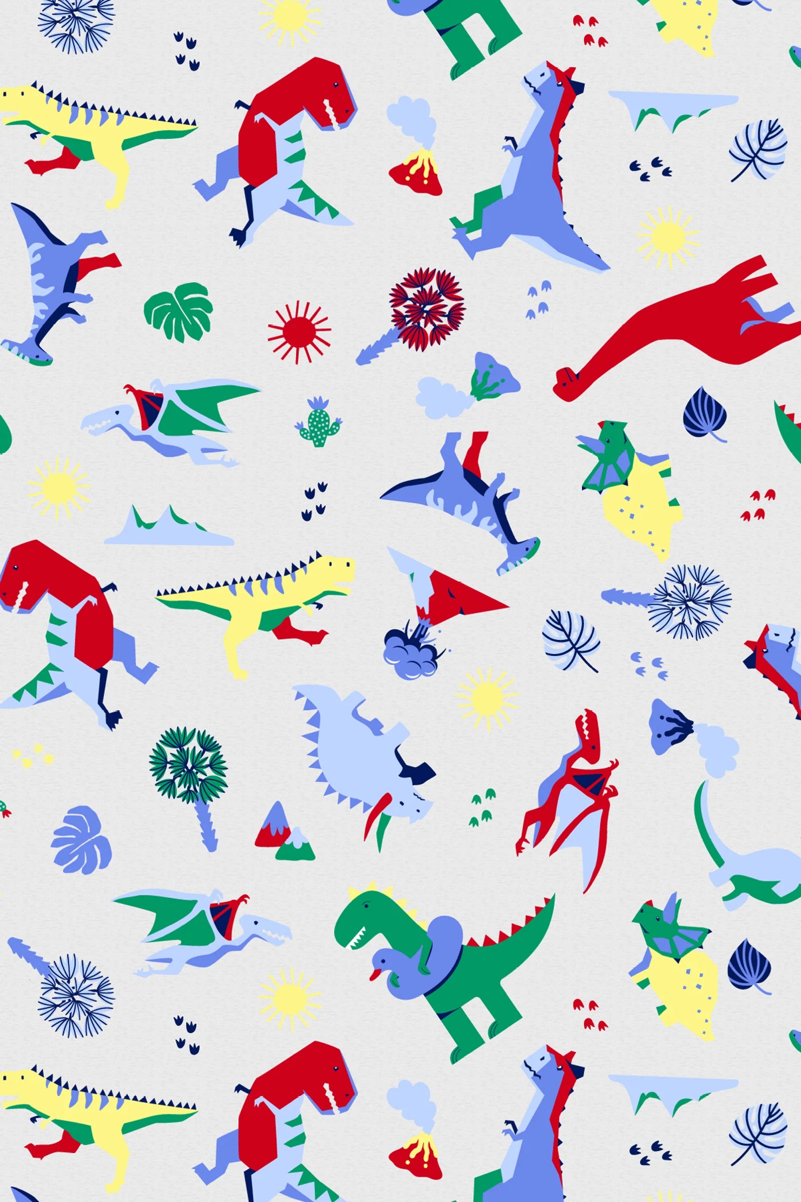 Milky Dinosaur Pyjamas in Silver Marle