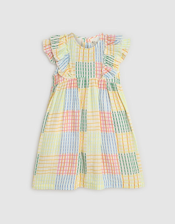 Alex & Ant Louisa Dress Crazy Gingham in Multicolour