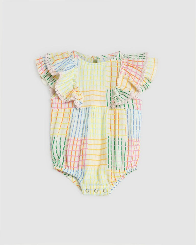 Alex & Ant Louisa Playsuit Crazy Gingham in Multicolour