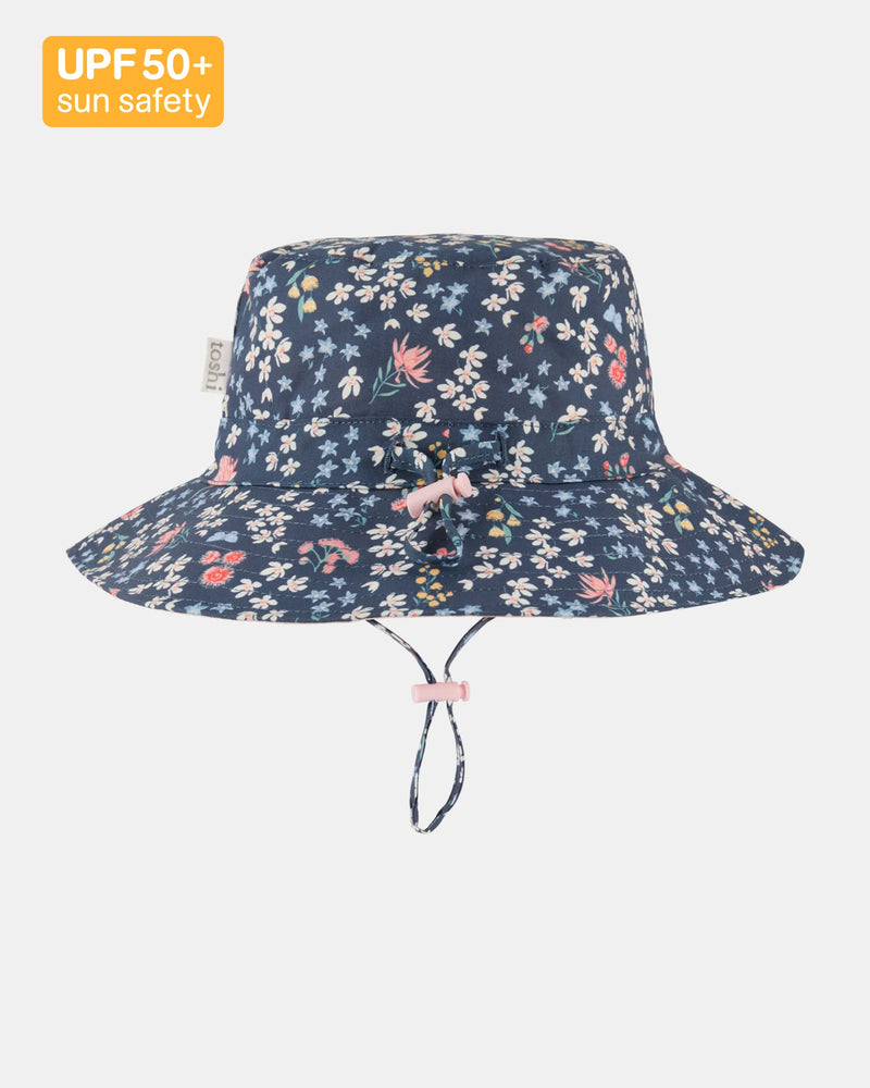 Toshi sunhat acacia midnight floral in blue