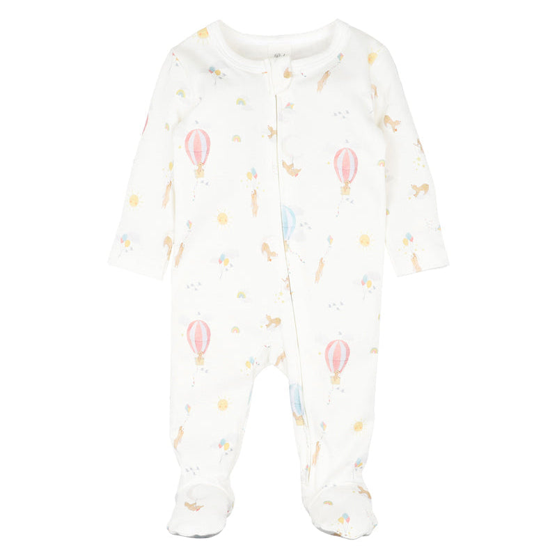 Bebe Morgan Print LS Zip Onesie Morgan Print in Multi