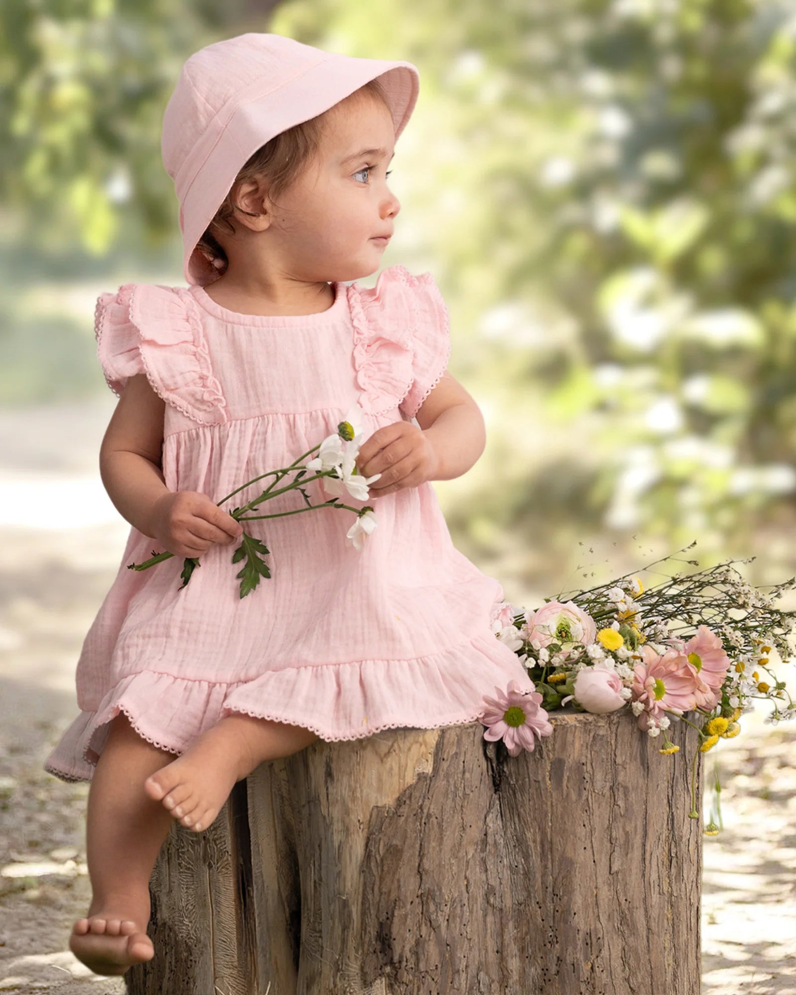 Toshi sunhat - bell hat Sammy in pink