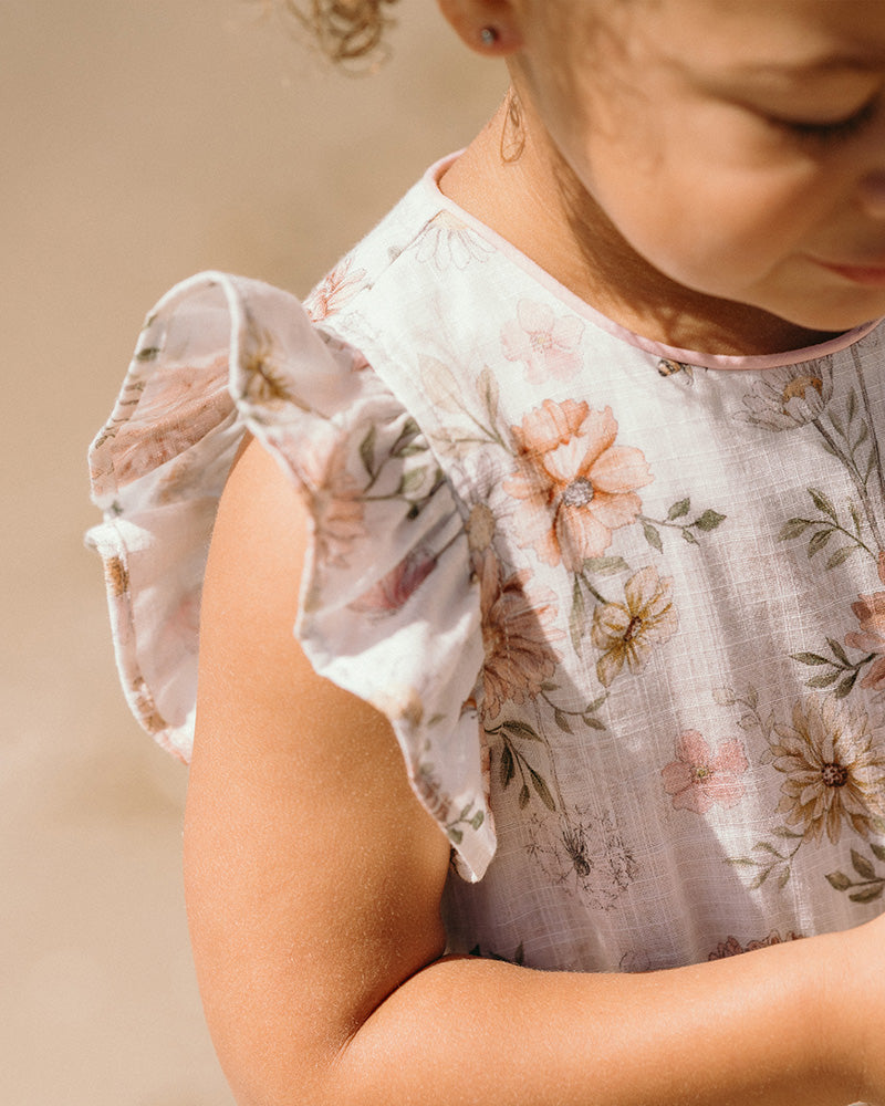 Bebe Lara Print Romper in Multi