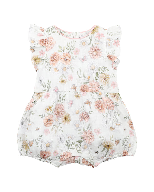 Bebe Lara Print Romper in Multi