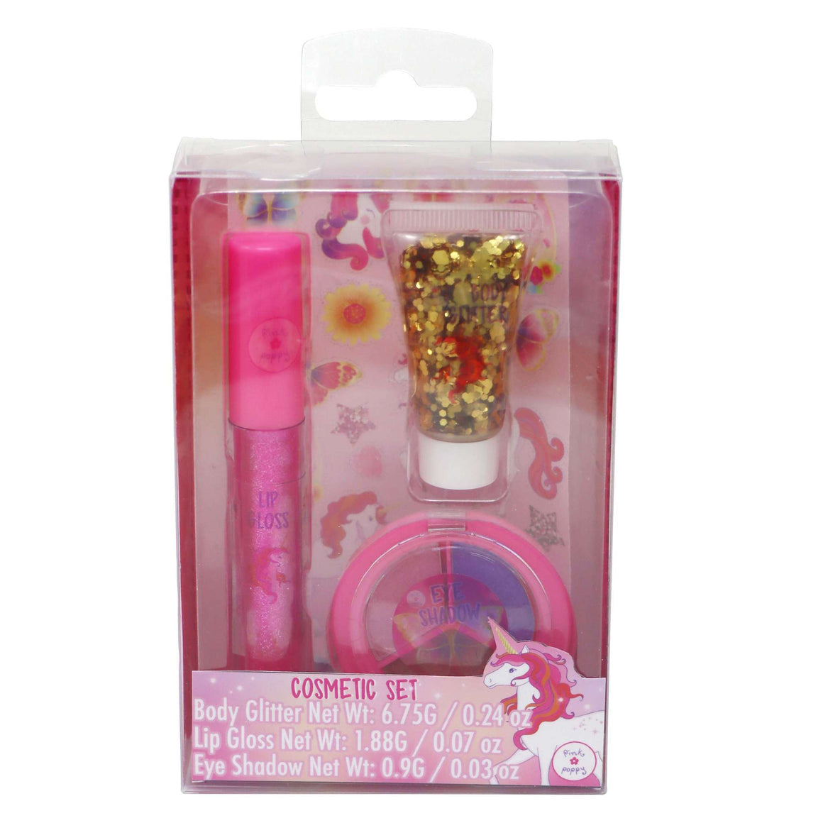 Pink Poppy Rainbow Unicorn Cosmetic Set