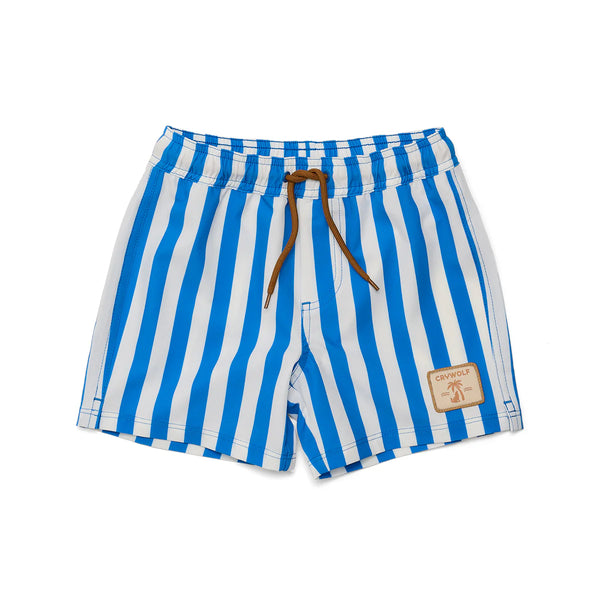 Crywolf Board shorts in deep ocean stripe