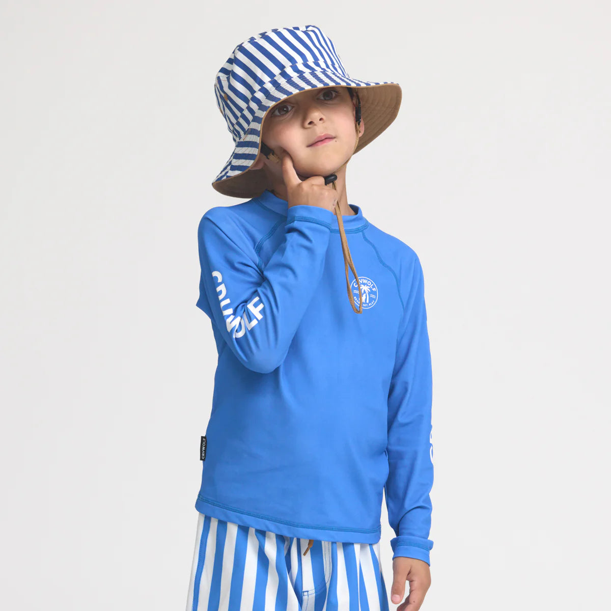 Crywolf rash vest in deep sea blue